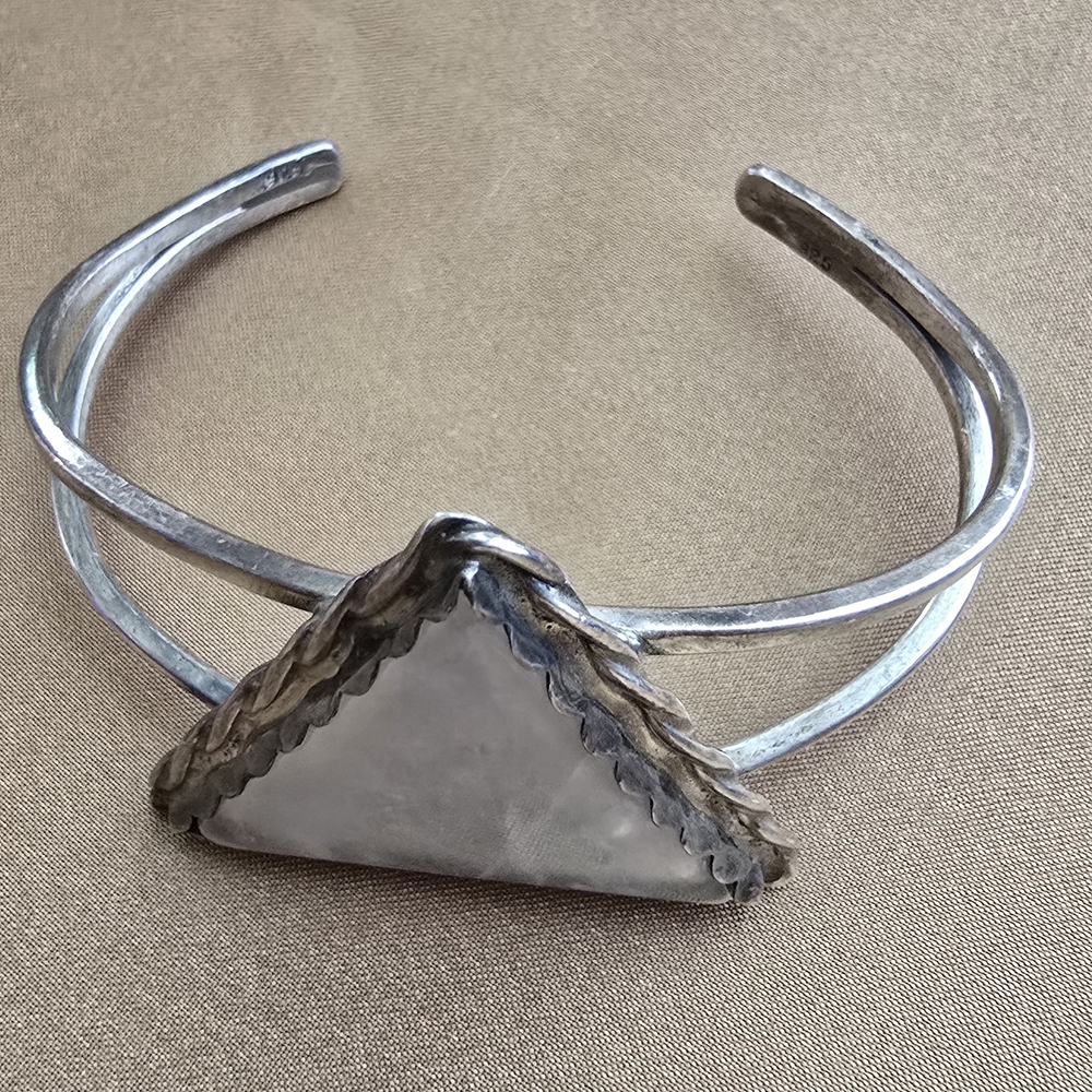 Silver Geometric Quartz Bracelet